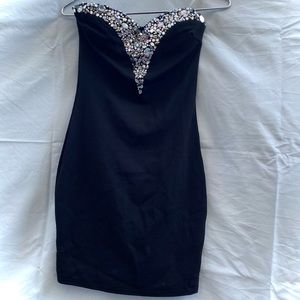 Women’s Sweetheart Neck, Tube Mini Dress